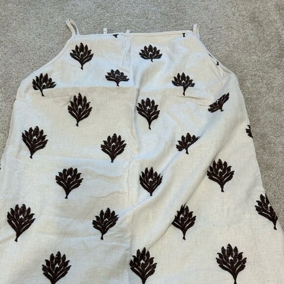 Abercrombie & Fitch Linen-Blend Apron Mini Dress Medium Petite NWT - Picture 3 of 4